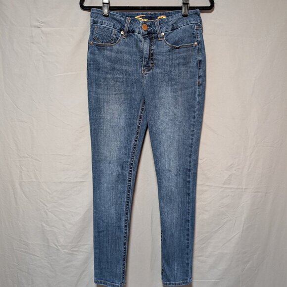 Seven7 Denim - Seven7 Tummyless High Rise Skinny Jeans Stretch Smoothing Cotton Denim Women's 8